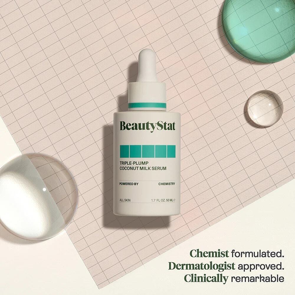 BeautyStat Triple-Plump Coconut Milk Serum 1.7 fl oz Hyaluronic Acid Hydrating